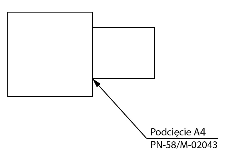 Wymiarowanie uproszczone podcięcia obróbkowego